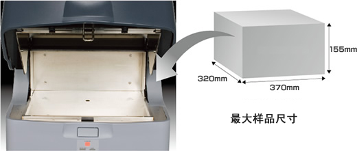 大型样品室，可以直接测试大型样品