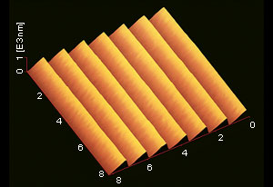 図12 ブレーズド ホログラフィック 回折格子のAFM 写真